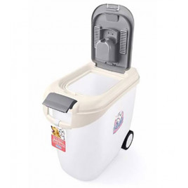 Cat Idea 10Kg Mama Saklama Kovası 2 Kapaklı Krem | Kedi Maması Saklama Kabı Cat Idea 10Kg Mama Saklama Kovası 2 Kapaklı Krem | Kedi Maması Saklama Kabı