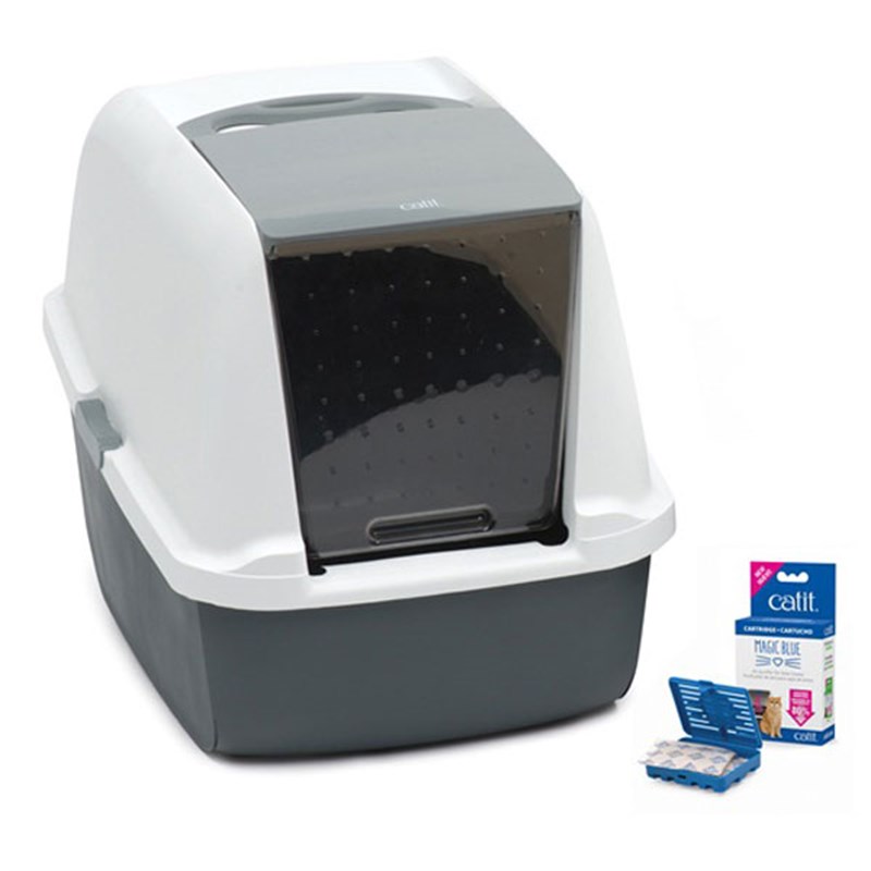 Catit Magıc Blue Litter Box Regular | Kapalı Kedi Tuvaleti Catit Magıc Blue Litter Box Regular | Kapalı Kedi Tuvaleti