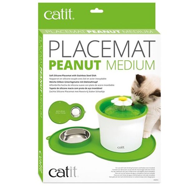 Catıt Yer Fıstığı Şekilli Su Pınarı Altlığı Yeşil | Mama Servisi