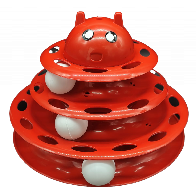 Catlife 3 Katlı Plastik Kedi Oyuncağı Renkli 25x18 Cm