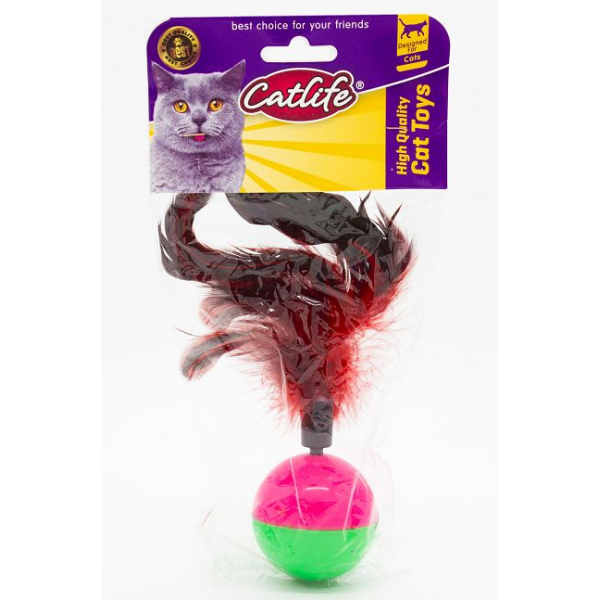 Catlife Tüylü 16 Cm Hacıyatmaz Kedi Oyuncağı Renkli
