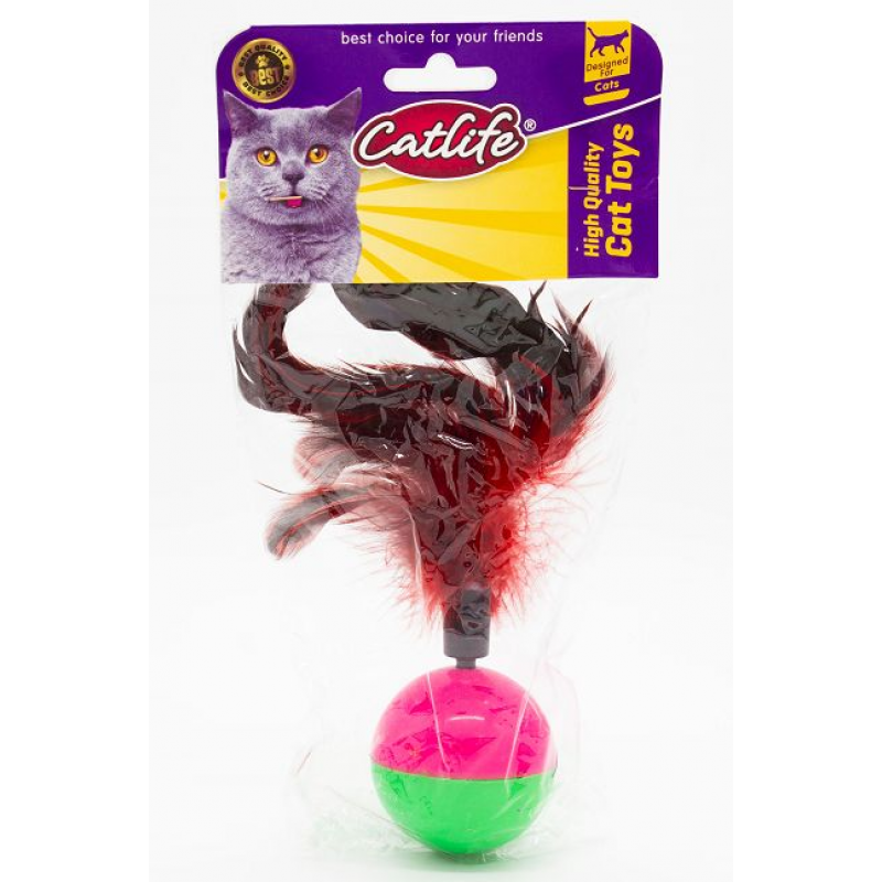 Catlife Tüylü 16 Cm Hacıyatmaz Kedi Oyuncağı Renkli