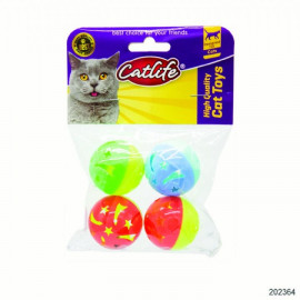 Catlife Zilli Top Plastik Kedi Oyuncağı 4 Cm 4 Adet Renkli Catlife Zilli Top Plastik Kedi Oyuncağı 4 Cm 4 Adet Renkli