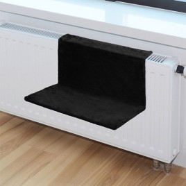 45x35 Cm Therma Petek Askılı Düz Yatak Siyah | Kalorifer Kedi Yatağı