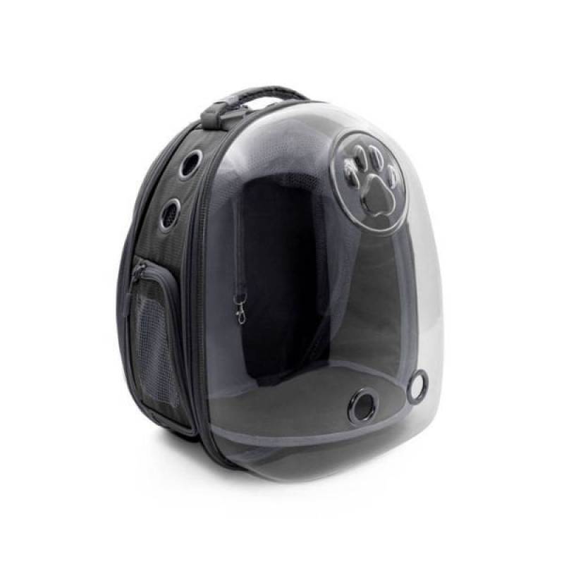 Cattie Fileli Kedi ve Küçük Irk Köpek Taşıma Sırt Çantası Gri 25x60x40 Cm | Kedi Taşıma Çantası