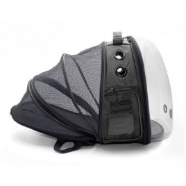 Fileli Kedi ve Küçük Irk Köpek Taşıma Sırt Çantası Gri 25x60x40 Cm | Kedi Taşıma Çantası