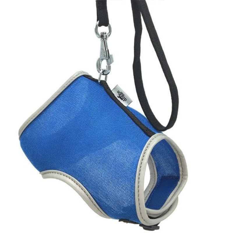 Cattie Havalı Dokuma Kedi Göğüs & Gezdirme Takımı Mavi 1x25-35 Cm | Kedi Gezdirme Tasması