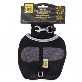 Cattie Havalı Dokuma Kedi Göğüs & Gezdirme Takımı Siyah 1x25-35 Cm | Kedi Gezdirme Tasması Cattie Havalı Dokuma Kedi Göğüs & Gezdirme Takımı Siyah 1x25-35 Cm | Kedi Gezdirme Tasması