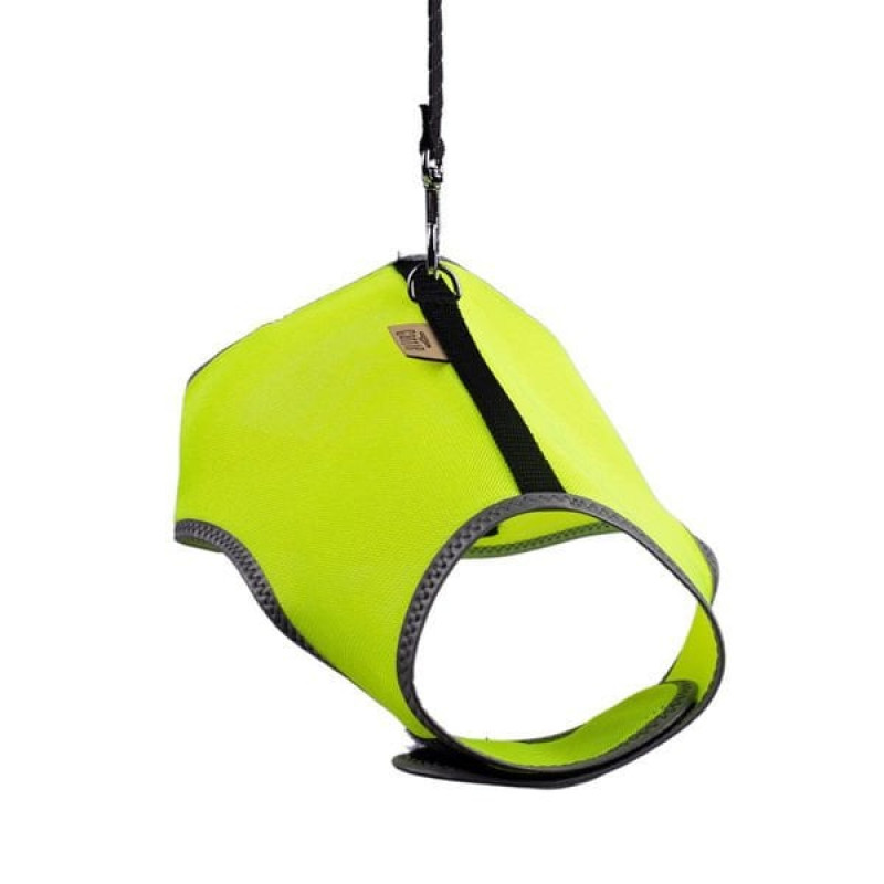 Cattie L Havalı Dokuma Göğüs ve Gezdirme Takımı Sarı 1.5x30-40 Cm | Kedi Göğüs Tasması