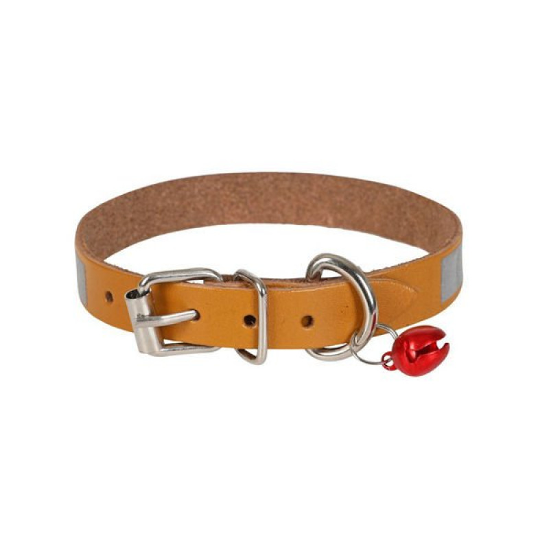 Cattie L Reflektörlü Boyun Tasması Camel 1.2x23-28 Cm | Kedi Boyun Tasması