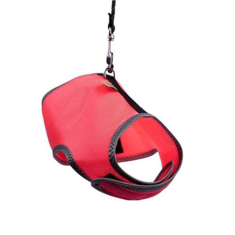 Cattie M Havalı Dokuma Göğüs ve Gezdirme Takımı Pembe 1x25-35 Cm | Kedi Gezdirme Tasması