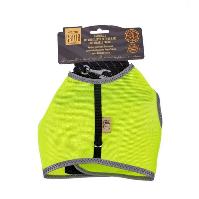 Cattie M Havalı Dokuma Göğüs ve Gezdirme Takımı Sarı 1x25-35 Cm | Kedi Gezdirme Tasması Cattie M Havalı Dokuma Göğüs ve Gezdirme Takımı Sarı 1x25-35 Cm | Kedi Gezdirme Tasması