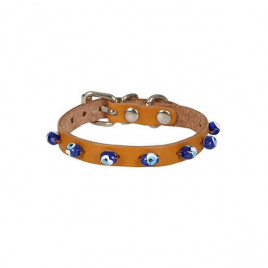 S Boncuklu Deri Küçük Irk Boyun Tasması Camel 1x16-20 Cm | Köpek Boyun Tasması S Boncuklu Deri Küçük Irk Boyun Tasması Camel 1x16-20 Cm | Köpek Boyun Tasması