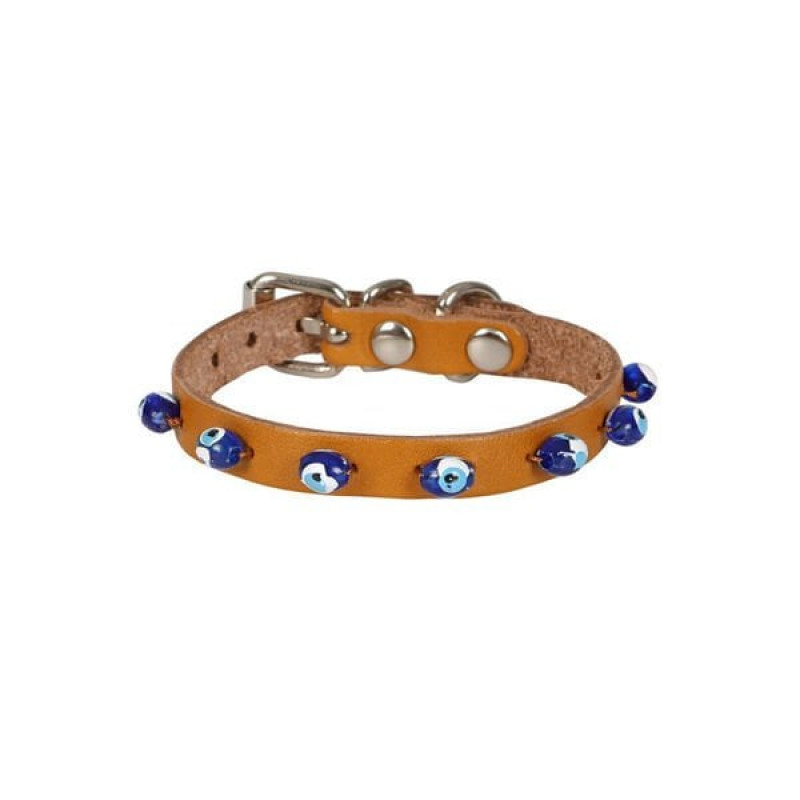 Cattie S Boncuklu Deri Küçük Irk Boyun Tasması Camel 1x16-20 Cm | Köpek Boyun Tasması Cattie S Boncuklu Deri Küçük Irk Boyun Tasması Camel 1x16-20 Cm | Köpek Boyun Tasması