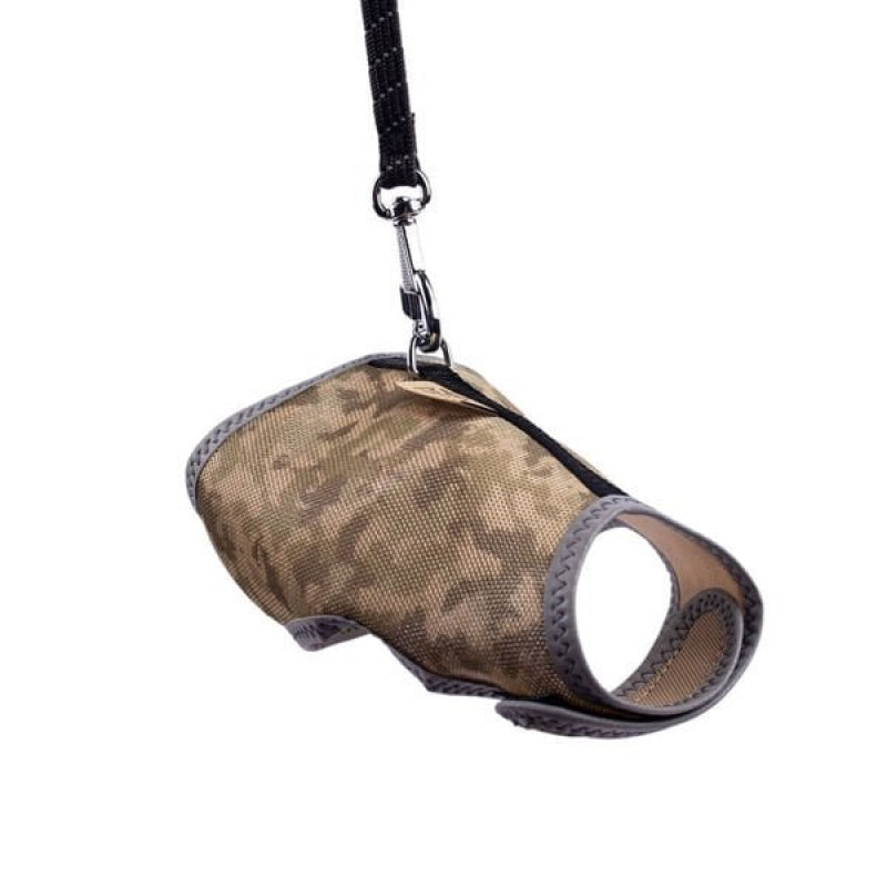 Cattie S Havalı Dokuma Göğüs ve Gezdirme Takımı Kamuflaj 1x20-30 Cm | Kedi Göğüs Tasması