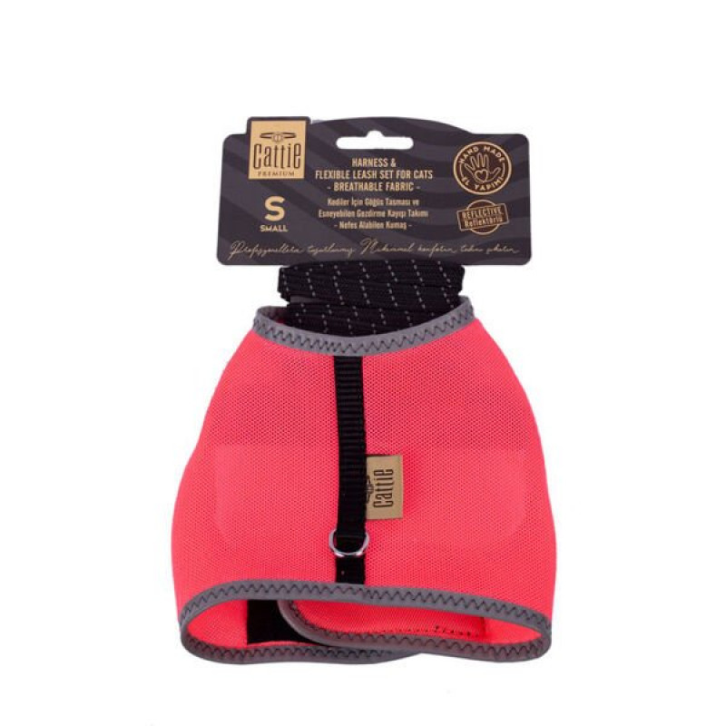 Cattie S Havalı Dokuma Göğüs ve Gezdirme Takımı Pembe 1x20-30 Cm | Kedi Gezdirme Tasması Cattie S Havalı Dokuma Göğüs ve Gezdirme Takımı Pembe 1x20-30 Cm | Kedi Gezdirme Tasması