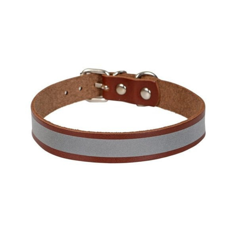 Cattie XL Reflektörlü Deri Boyun Tasması Camel 1.5x26-30 Cm | Kedi Boyun Tasması Cattie XL Reflektörlü Deri Boyun Tasması Camel 1.5x26-30 Cm | Kedi Boyun Tasması