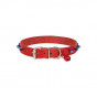 Cattie XXL Boncuklu Deri Boyun Tasması Kırmızı 1.5x29-33 Cm | Köpek Boyun Tasması