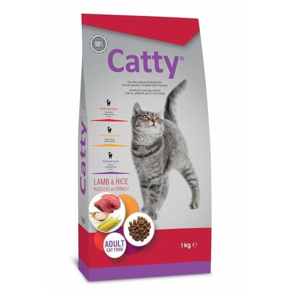 Catty 1 Kg Kuzu Etli Yetişkin | Kuzu Etli Kuru Kedi Maması