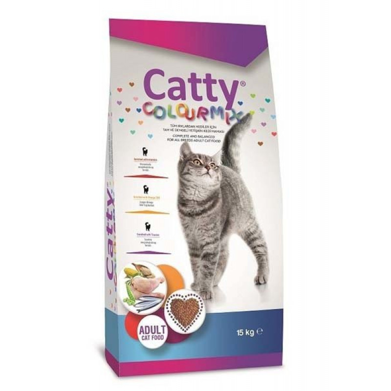 Catty 15 Kg Color Mix Renkli Yetişkin | Yetişkin Kuru Kedi Maması Catty 15 Kg Color Mix Renkli Yetişkin | Yetişkin Kuru Kedi Maması