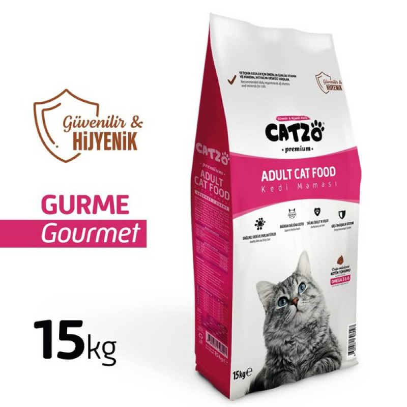 Catzo 15 Kg Premium Gourmet Renkli Taneli Yetişkin | Yetişkin Kuru Kedi Maması Catzo 15 Kg Premium Gourmet Renkli Taneli Yetişkin | Yetişkin Kuru Kedi Maması