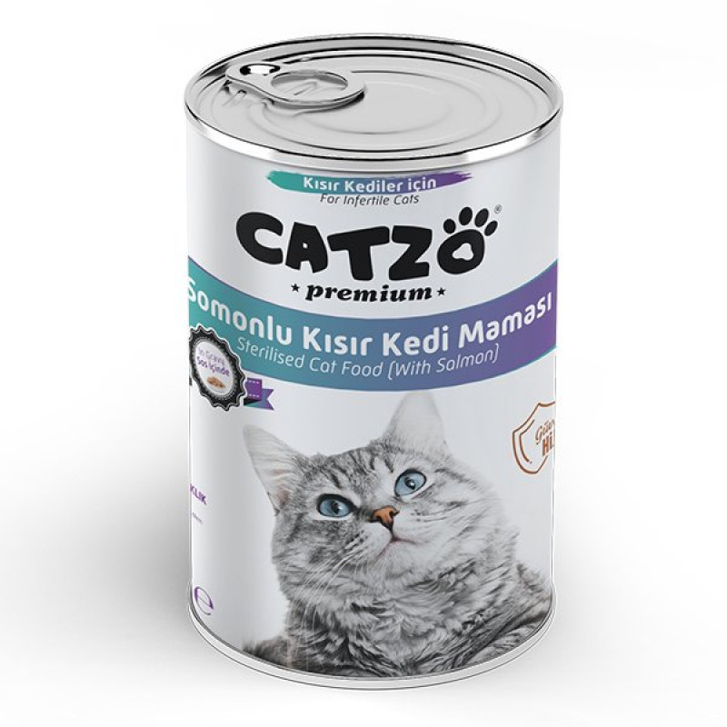 Catzo 400 Gr Premium Somonlu Parça Etli Kısırlaştırılmış | Kısırlaştırılmış Kedi Maması Catzo 400 Gr Premium Somonlu Parça Etli Kısırlaştırılmış | Kısırlaştırılmış Kedi Maması