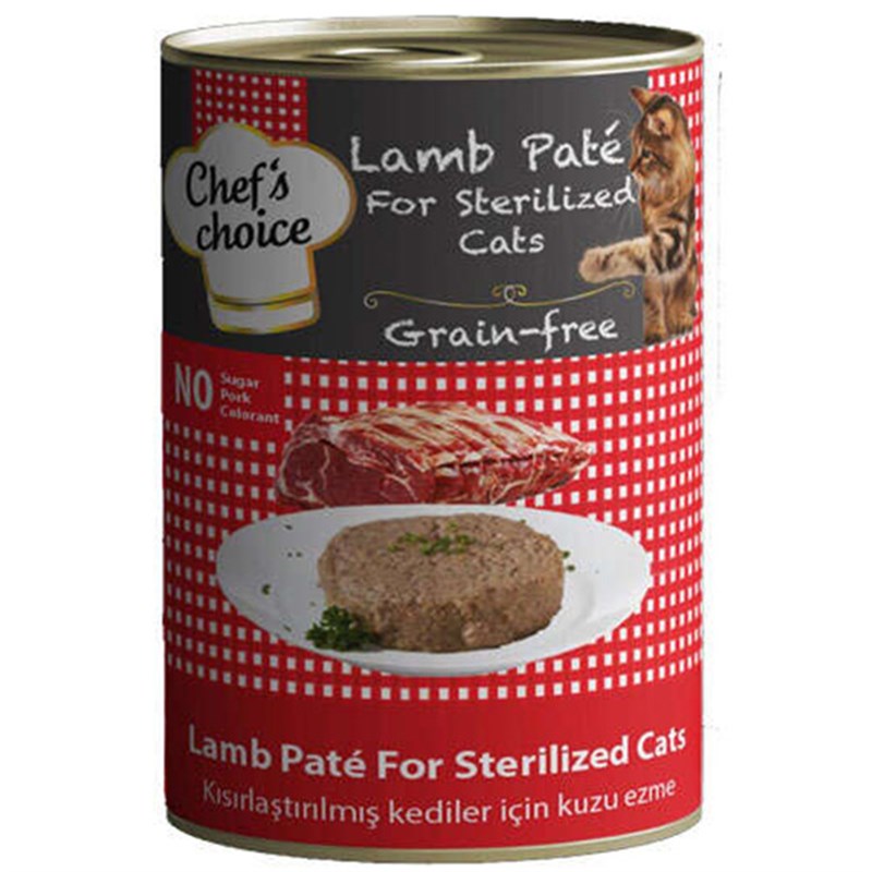 Chef's Choice 400 Gr Kısırlaştırılmış Kuzu Etli Ezme | Yetişkin Kedi Maması