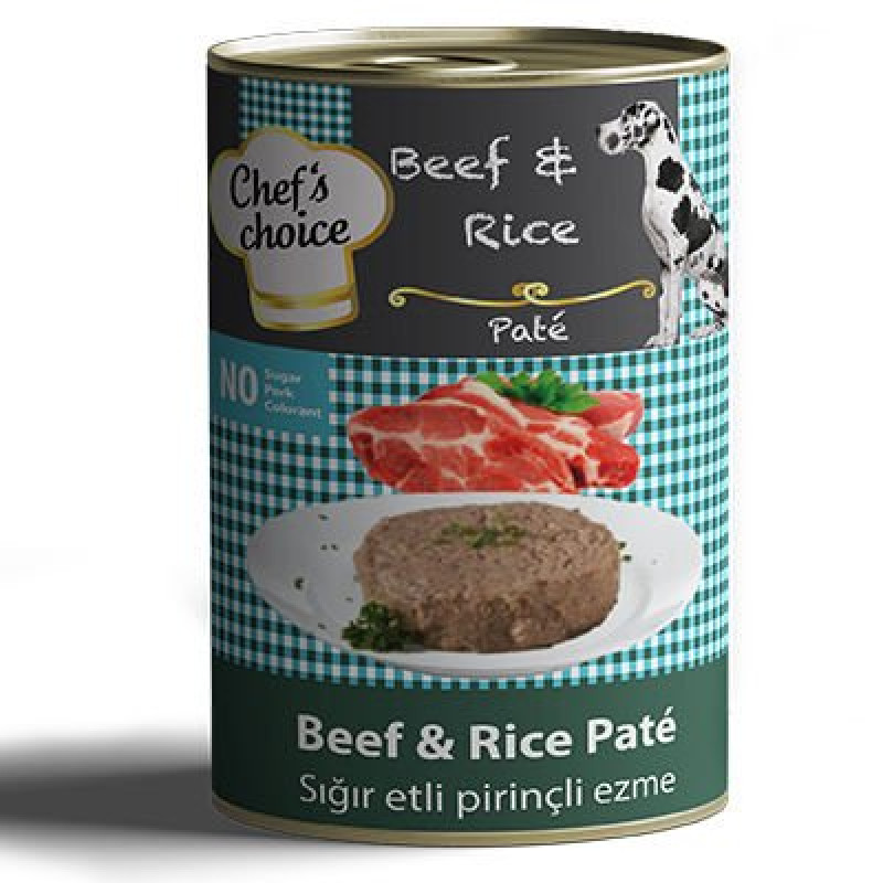 Chef's Choice 400 Gr Sığır ve Pirinç Ezme | Yetişkin Köpek Konserve Maması Chef's Choice 400 Gr Sığır ve Pirinç Ezme | Yetişkin Köpek Konserve Maması