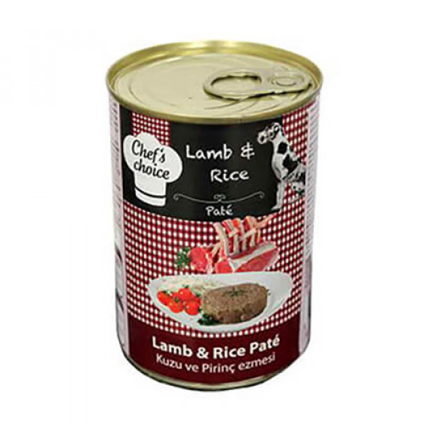 Chef's Choice 6 Adet Kuzu ve Pirinç Ezmesi 400 Gr | Yetişkin Köpek Konserve Maması