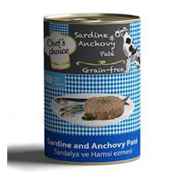 Chef's Choice 6 Adet Sardalyalı Hamsili Ezme 400 Gr | Yetişkin Köpek Konserve Maması