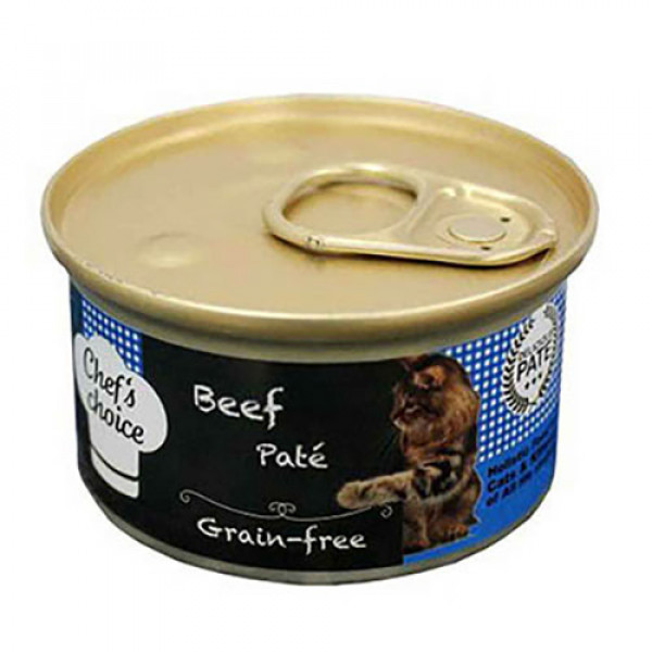 Chef's Choice 6 Adet Sığır Etli Ezme Yetişkin 85 Gr | Tahılsız Kedi Yaş Maması