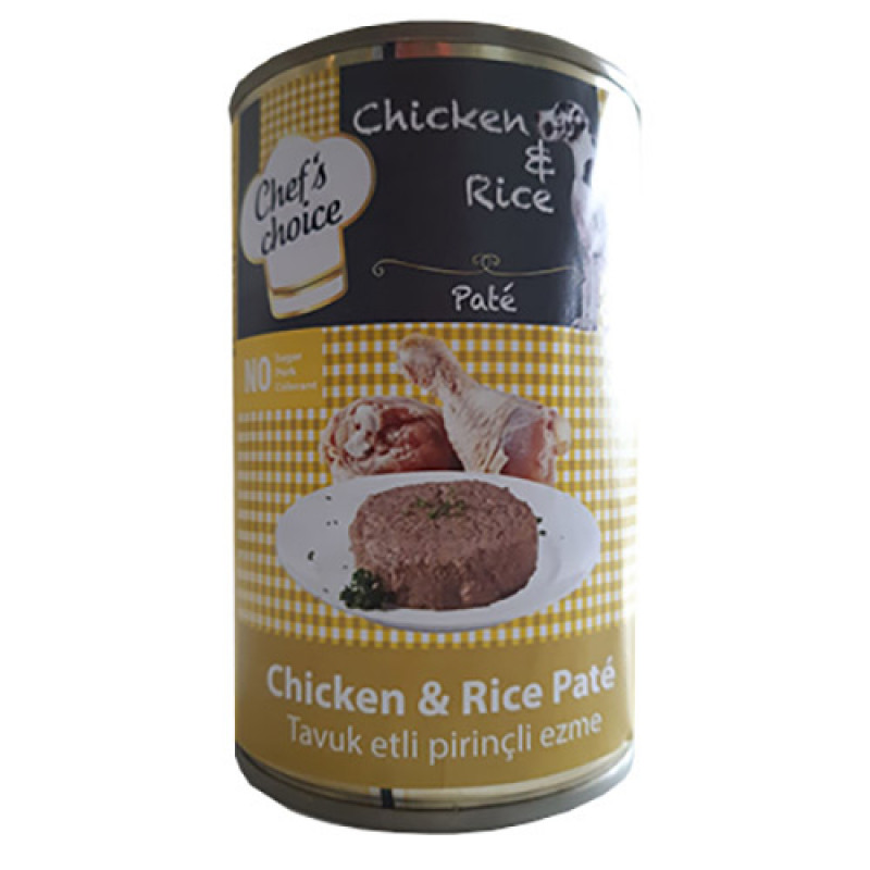 Chef's Choice 6 Adet Tavuk Pirinç Ezme 400 Gr | Tavru Köpek Konservesi Chef's Choice 6 Adet Tavuk Pirinç Ezme 400 Gr | Tavru Köpek Konservesi