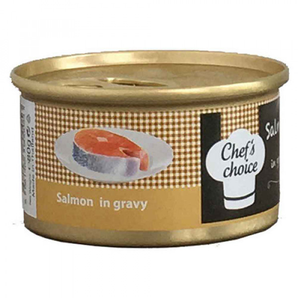 Chef's Choice 80 Gr Soslu Somonlu Yetişkin | Tahılsız Kedi Yaş Maması