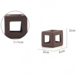 2x2 Cm Karides Seramik Küp Kalın Kahverengi | Akvaryum Dekor Fon