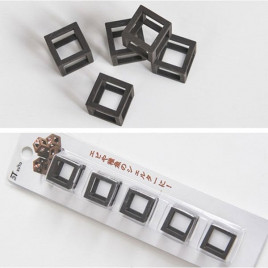 5 Adet Karides Seramik Küp İnce Siyah 2x2 Cm | Akvaryum Dekor Fon