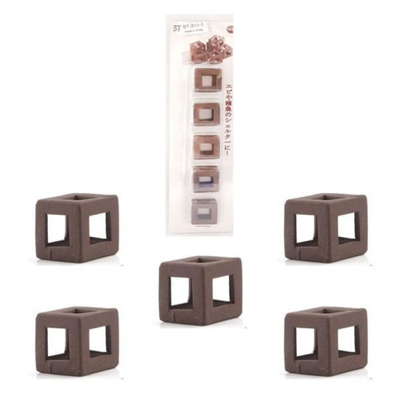 Chicos 5 Adet Karides Seramik Küp Kalın Kahverengi 2x2 Cm | Akvaryum Dekor Fon Chicos 5 Adet Karides Seramik Küp Kalın Kahverengi 2x2 Cm | Akvaryum Dekor Fon