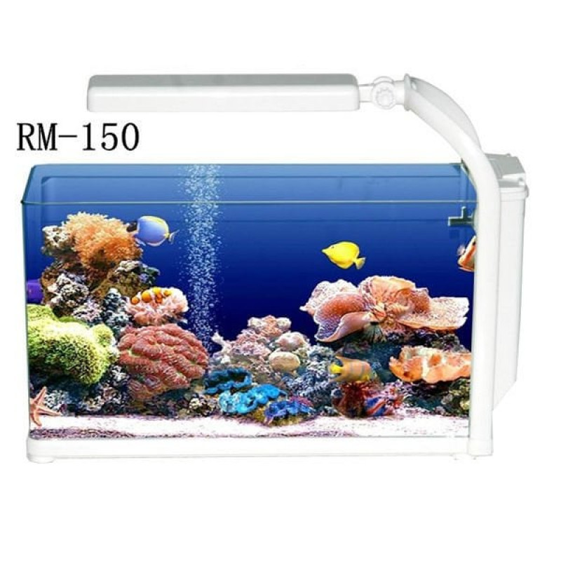 Chicos 50x15x36 Cm Yüksek Nano Dokunmatik Led Işık Akvaryum Beyaz | Tatlı Su Akvaryumu