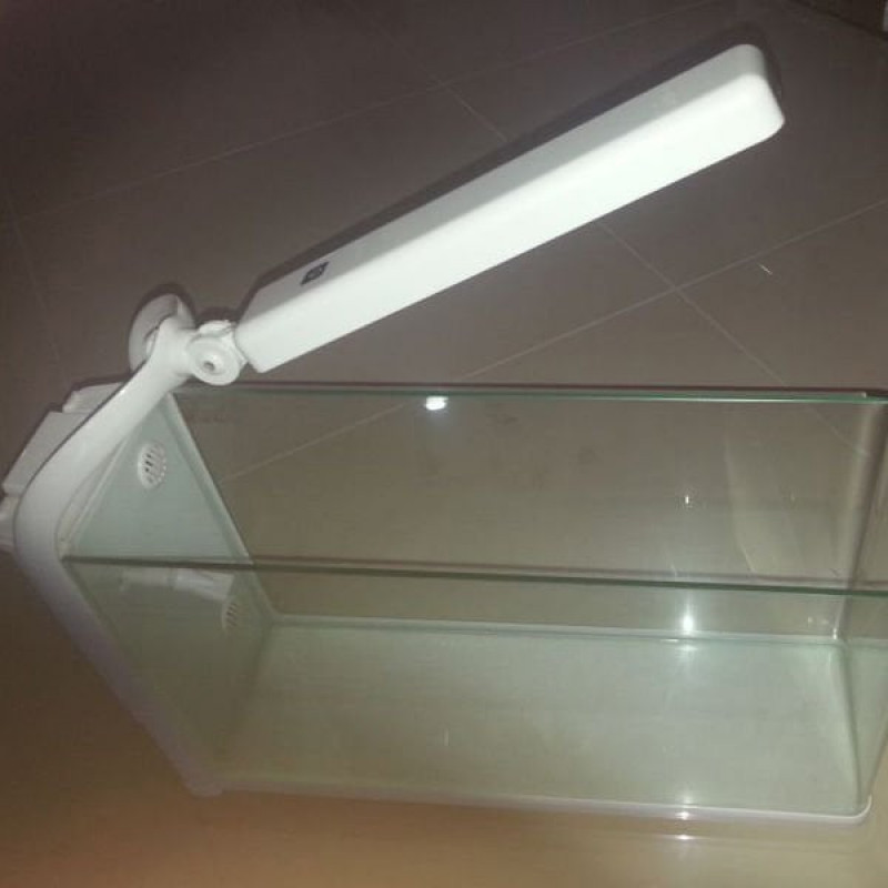 Chicos 50x15x36 Cm Yüksek Nano Dokunmatik Led Işık Akvaryum Beyaz | Tatlı Su Akvaryumu
