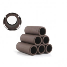 6 Adet Karides Seramik Boru Kahverengi 7 Cm | Akvaryum Dekor Fon