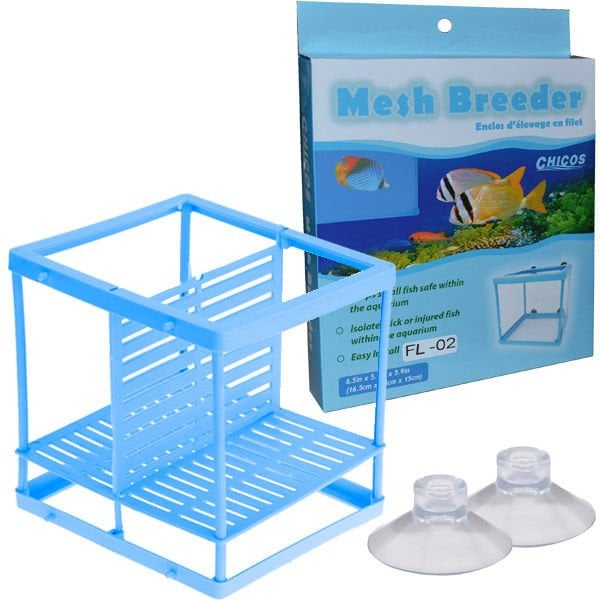 Chicos FS02 Büyük İki Bölmeli Tül Yavruluk Mavi | Akvaryum Yavruluğu