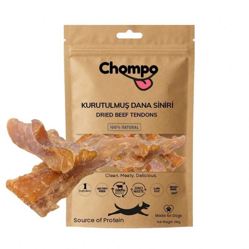 Chompo 100 Gr Kurutulmuş Dana Ense Siniri Köpek Ödül Maması 