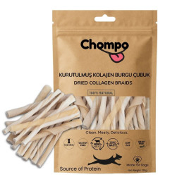 100 Gr Kurutulmuş Kolajen Burgu Çubukları Köpek Ödül Maması 