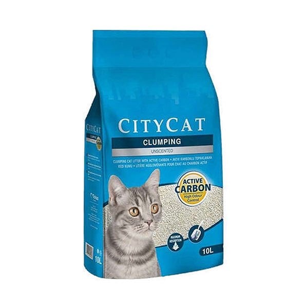 City Cat 10 Lt Aktif Karbonlu Topaklanan Kokusuz | Doğal Kedi Kumu