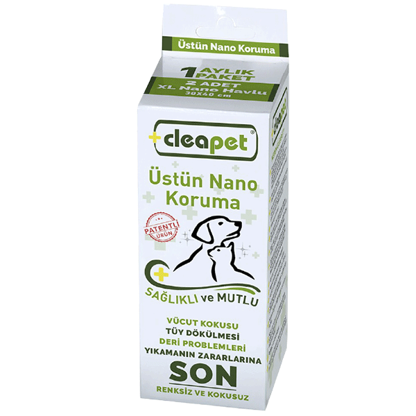 Cleapet Antibakteriyel Nano Havlu 30x40 cm 2 Li | Leke Ve Koku Giderici