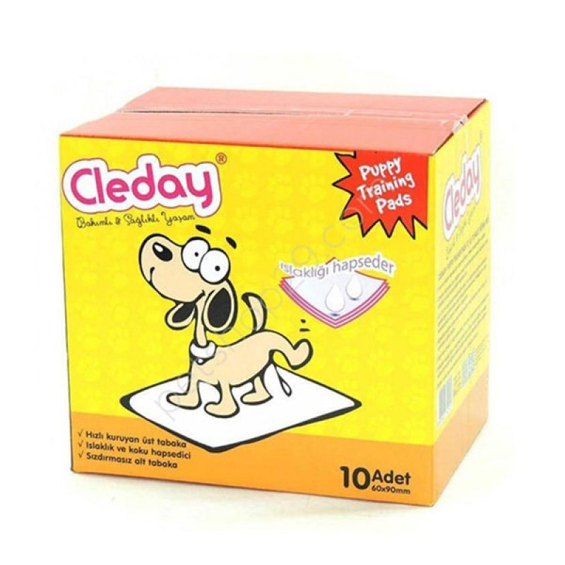 Cleday 60x9 Cm 10 Adet Sızdırmaz Yavru Çiş Eğitim Pedi | Yavru Köpek Bakım Cleday 60x9 Cm 10 Adet Sızdırmaz Yavru Çiş Eğitim Pedi | Yavru Köpek Bakım