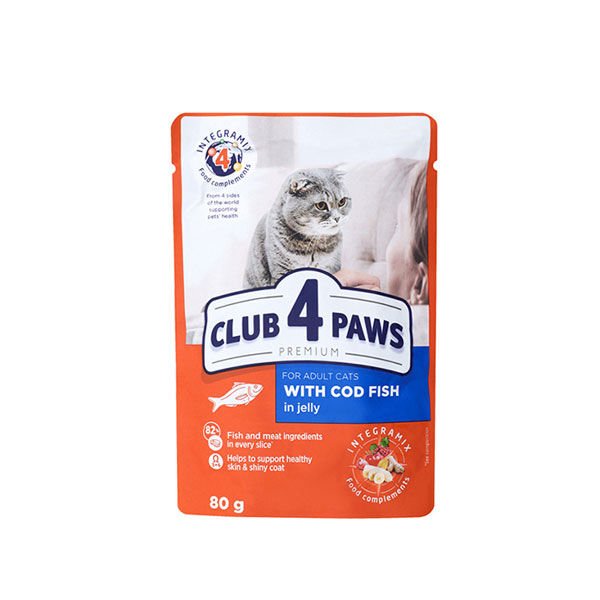 Club 4 Paws 80 Gr Premium Adult Jöleli Morina | Yetişkin Kedi Maması
