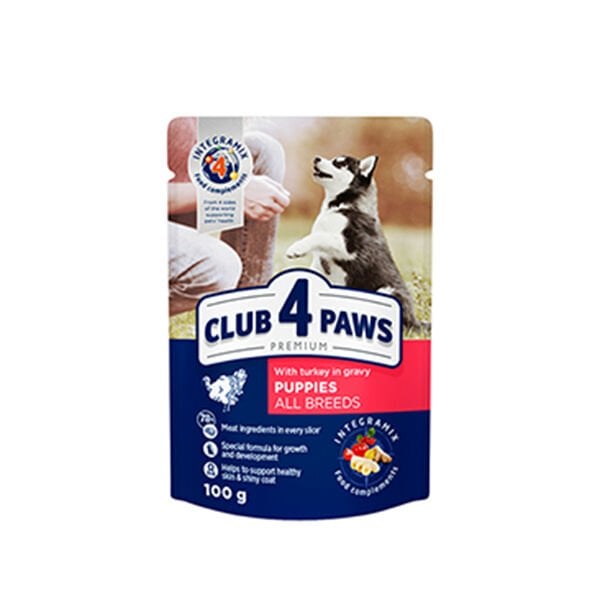 Club 4 Paws Premium 100 Gr Puppies Soslu Hindi | Tavru Köpek Konservesi