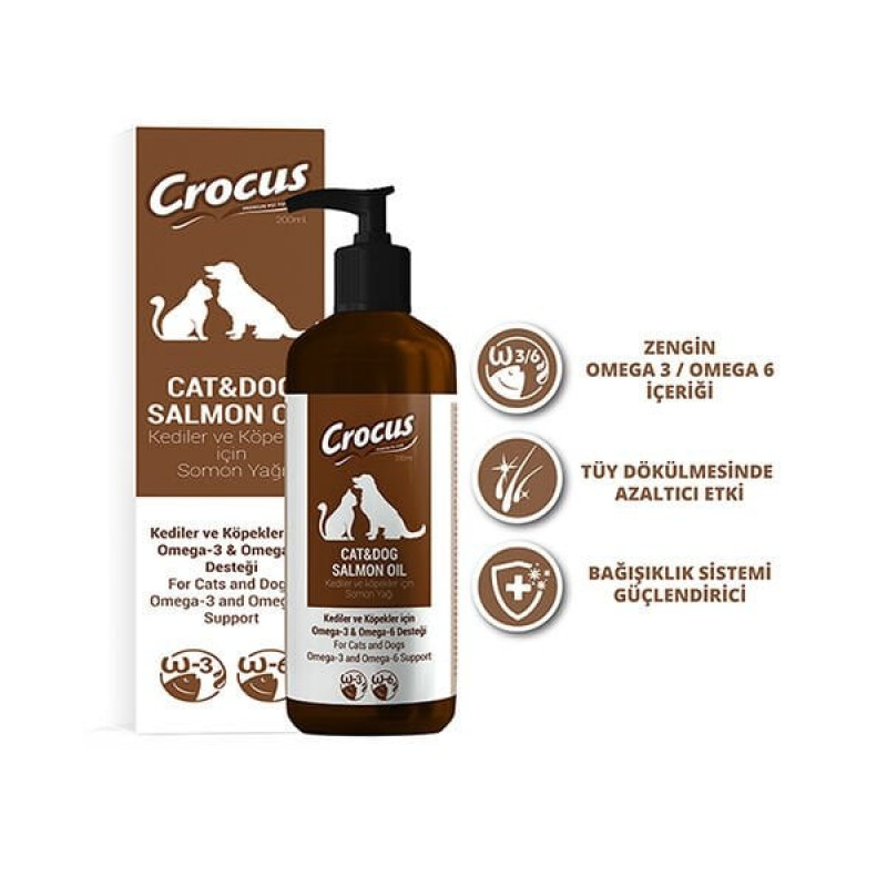 Crocus 200 Ml Somon Yağı | Köpek Tüy Bakım Spreyi Crocus 200 Ml Somon Yağı | Köpek Tüy Bakım Spreyi