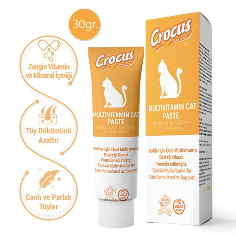 Crocus 30 Gr Multivitamin Paste | Kedi Vitamini Crocus 30 Gr Multivitamin Paste | Kedi Vitamini