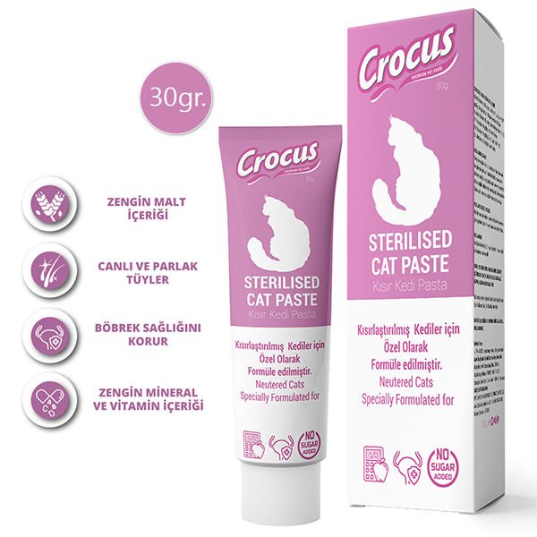 Crocus 30 Gr Sterilised Paste | Kedi Vitamini